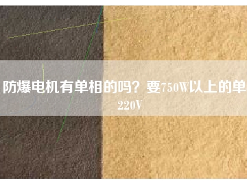 防爆電機有單相的嗎？要750W以上的單相220V