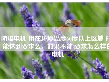 防爆電機 用在環(huán)境溫度60度以上區(qū)域 F級能達(dá)到要求么，如果不能 要求怎么樣的電機
