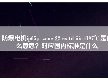 防爆電機ip65，zone 22 ex td iiic t197℃是什么意思？對應國內(nèi)標準是什么