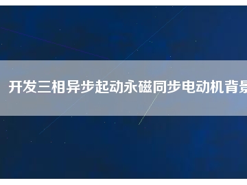 開發(fā)三相異步起動(dòng)永磁同步電動(dòng)機(jī)背景
