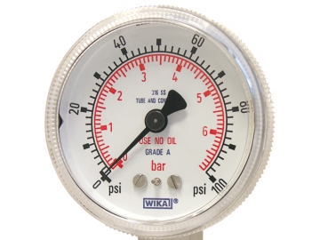 130.15波登管壓力表，不銹鋼材質(zhì)