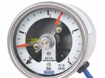 PGS23.063帶開(kāi)關(guān)電接點(diǎn)的波登管壓力表