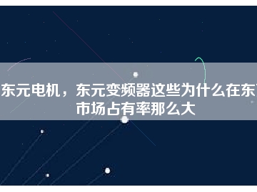 東元電機(jī)，東元變頻器這些為什么在東莞市場(chǎng)占有率那么大