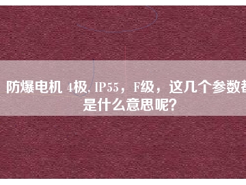 防爆電機(jī) 4極, IP55，F(xiàn)級(jí)，這幾個(gè)參數(shù)都是什么意思呢？
