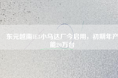 東元越南IE3小馬達(dá)廠今啟用，初期年產(chǎn)能20萬(wàn)臺(tái)