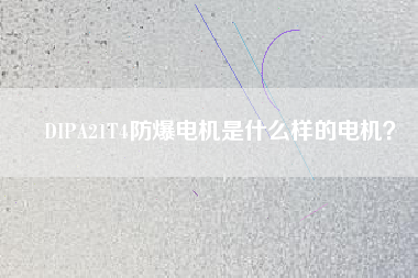 DIPA21T4防爆電機(jī)是什么樣的電機(jī)？